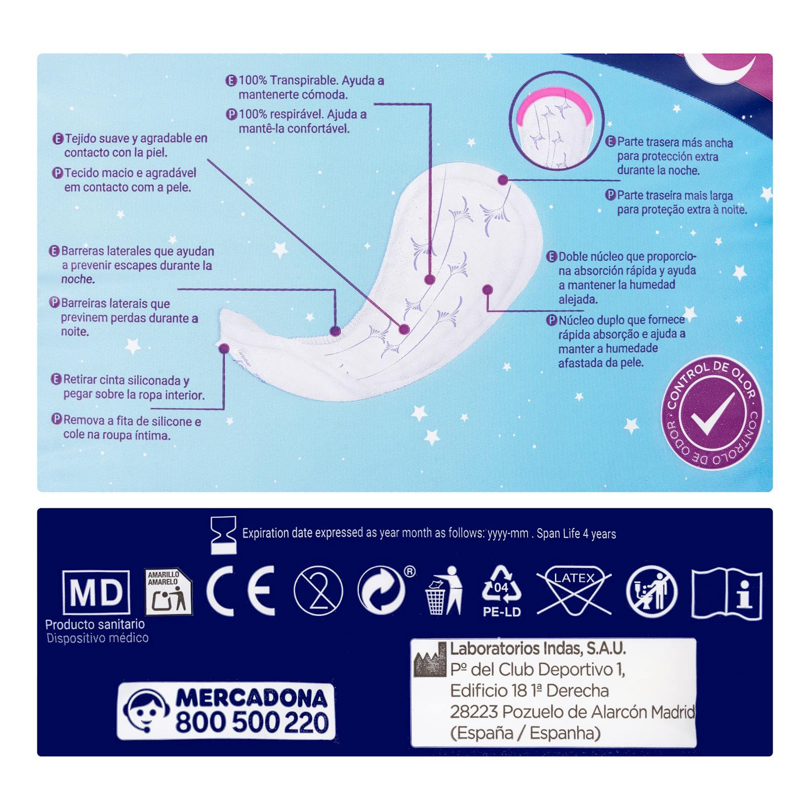 Serviette d'incontinence Deliplus Maxi Night sans ailettes