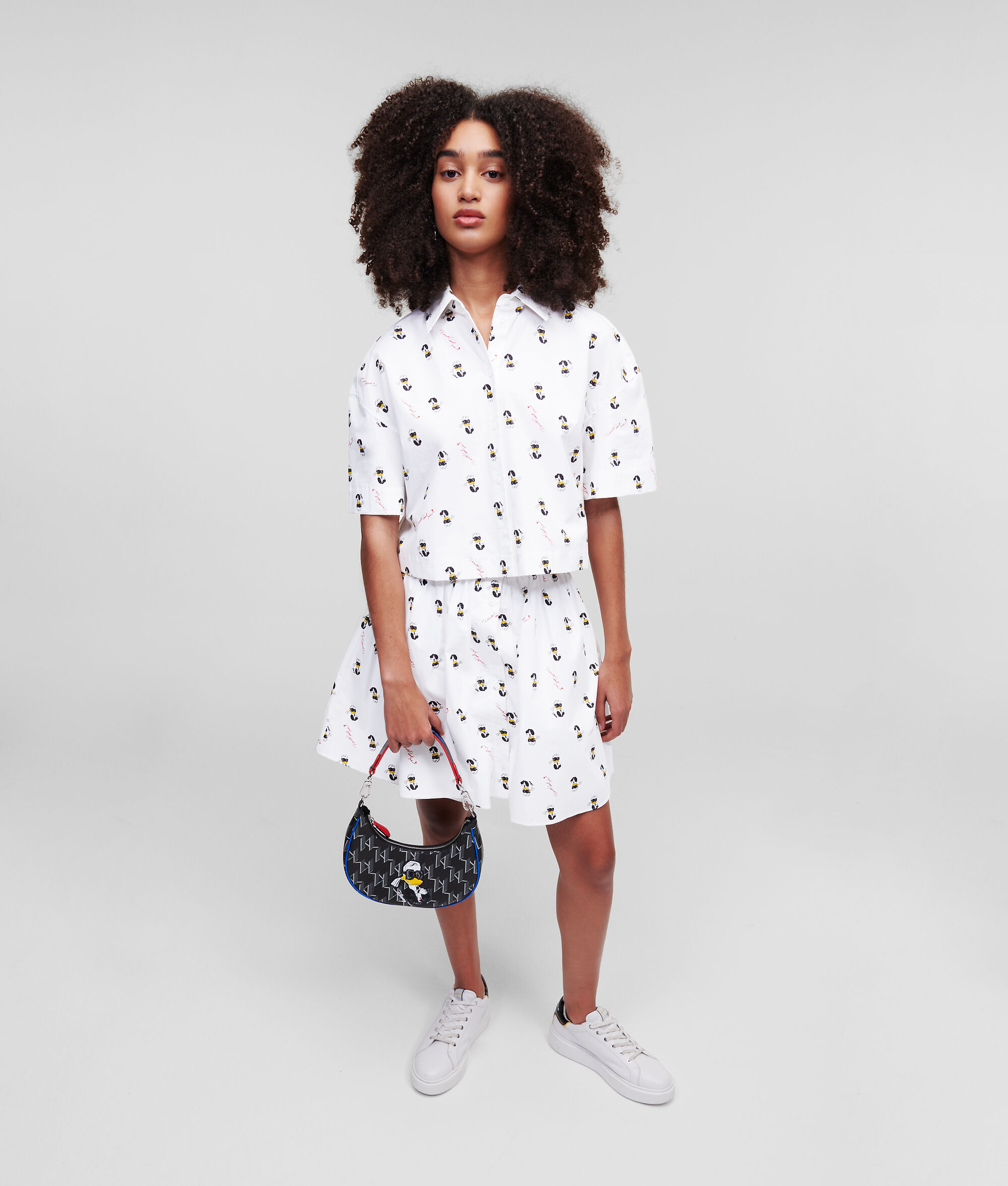 CHEMISE CROPPED EN POPELINE DS x KARL LAGERFELD
