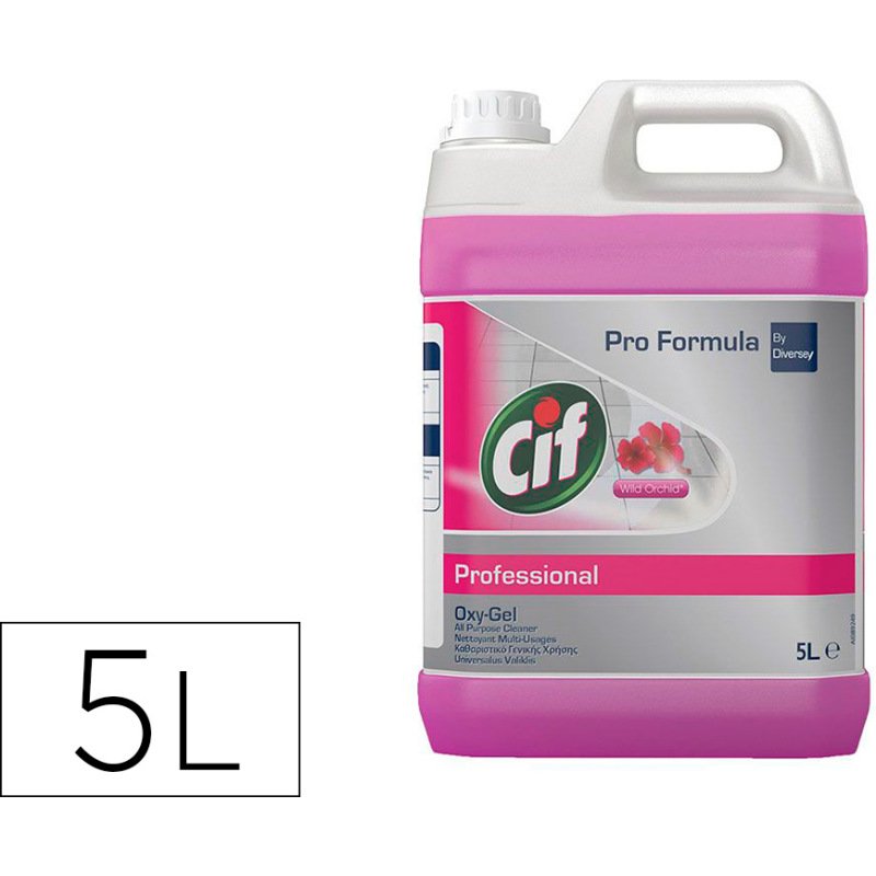 Nettoyant multi-usage cif oxy-gel sols et toutes        surfaces lavables murs        carrelages parfum orchidee