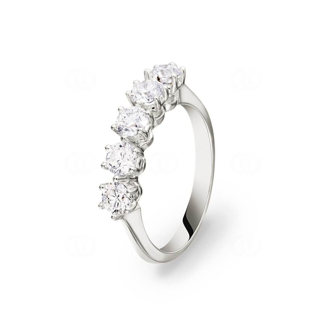 Verlobungsring 750/18 K Weissgold mit Diamanten 1.01 ct H/si