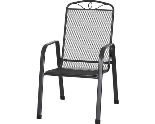 Siena Garden stapelstoel 57 x 75 x 94 cm staal antraciet