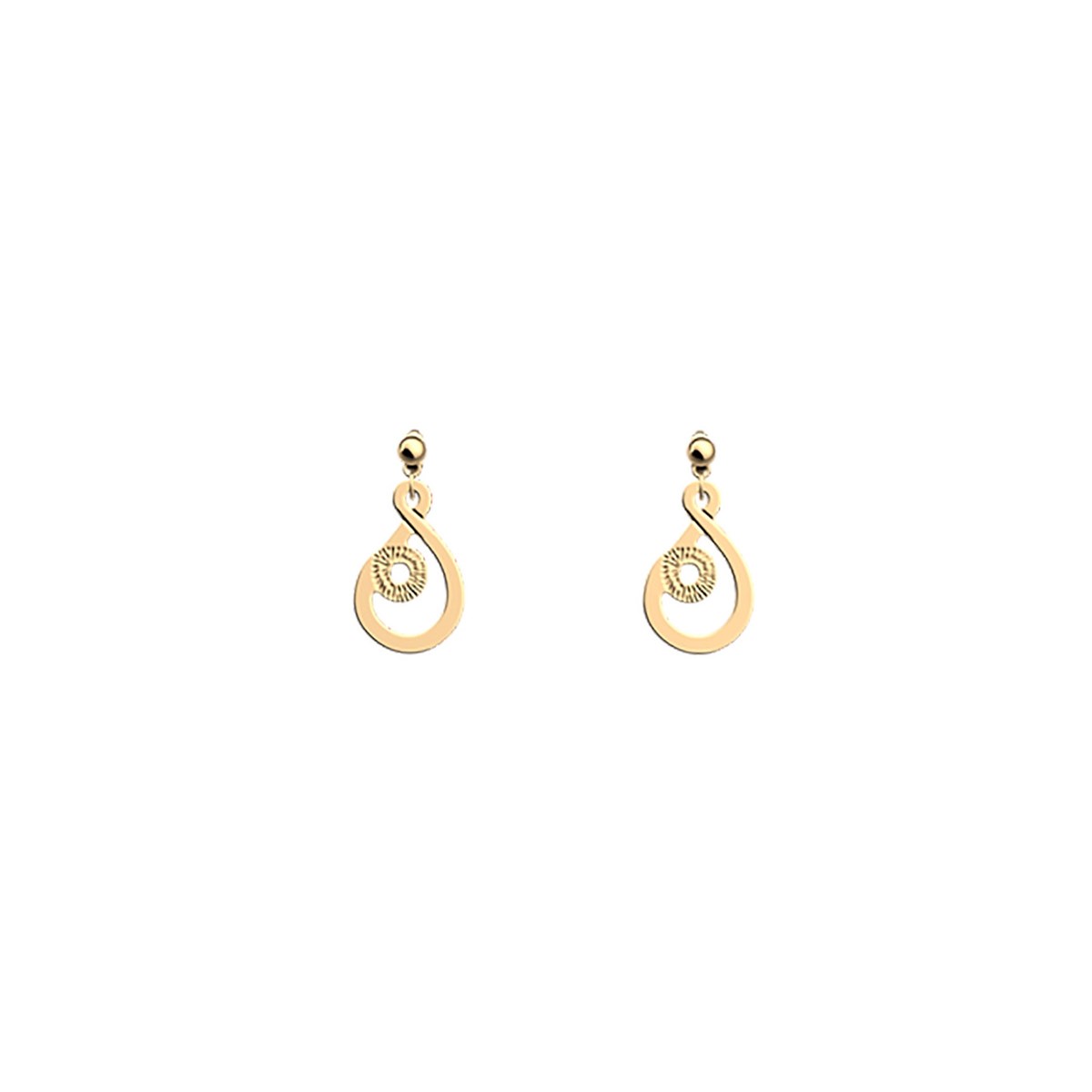 Boucles d'oreilles Les Georgettes Celeste dorées25mm