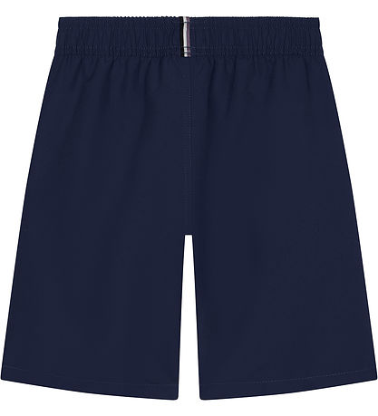 BOSS Bådeshorts - Navy m. Hvid