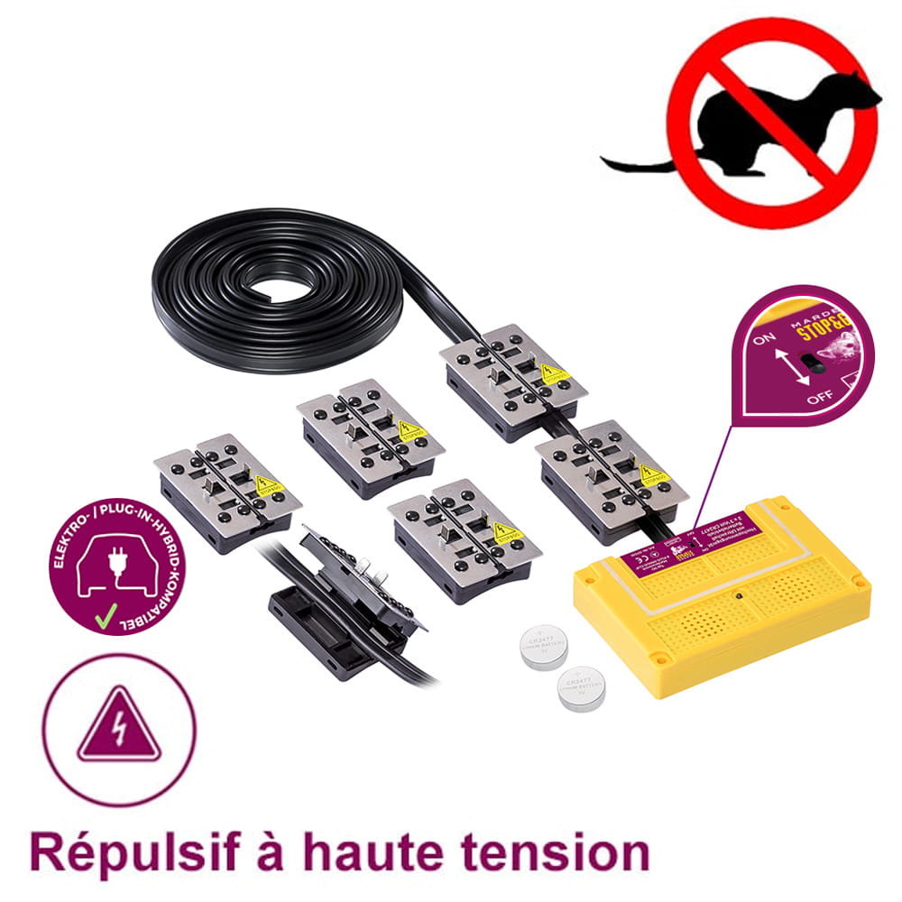 Répulsif à martre par ultrasons 8 Plus-Minus Clip STOP&GO