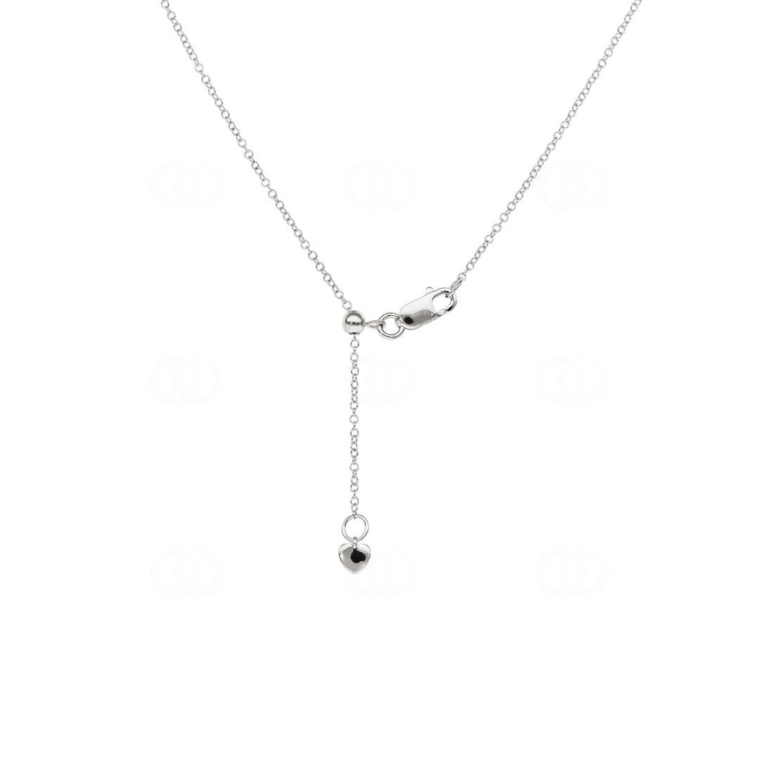 Collier mit Anhänger 750/18 K Weissgold mit Diamant 0.04ct H/Si