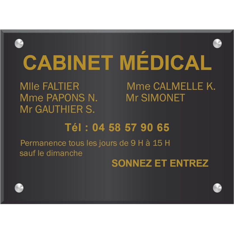 Plaque signalétique personnalisable Plexi Color aspect brillant