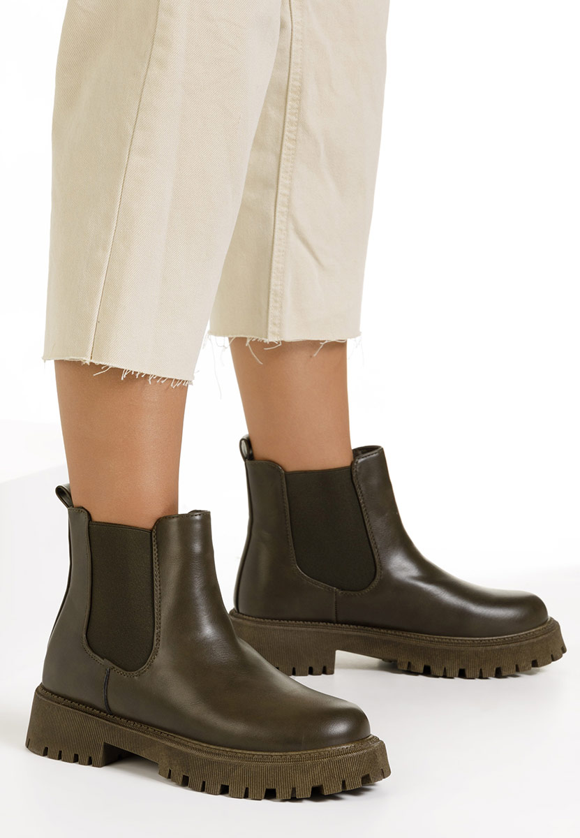Bottines femme vert Stellia
