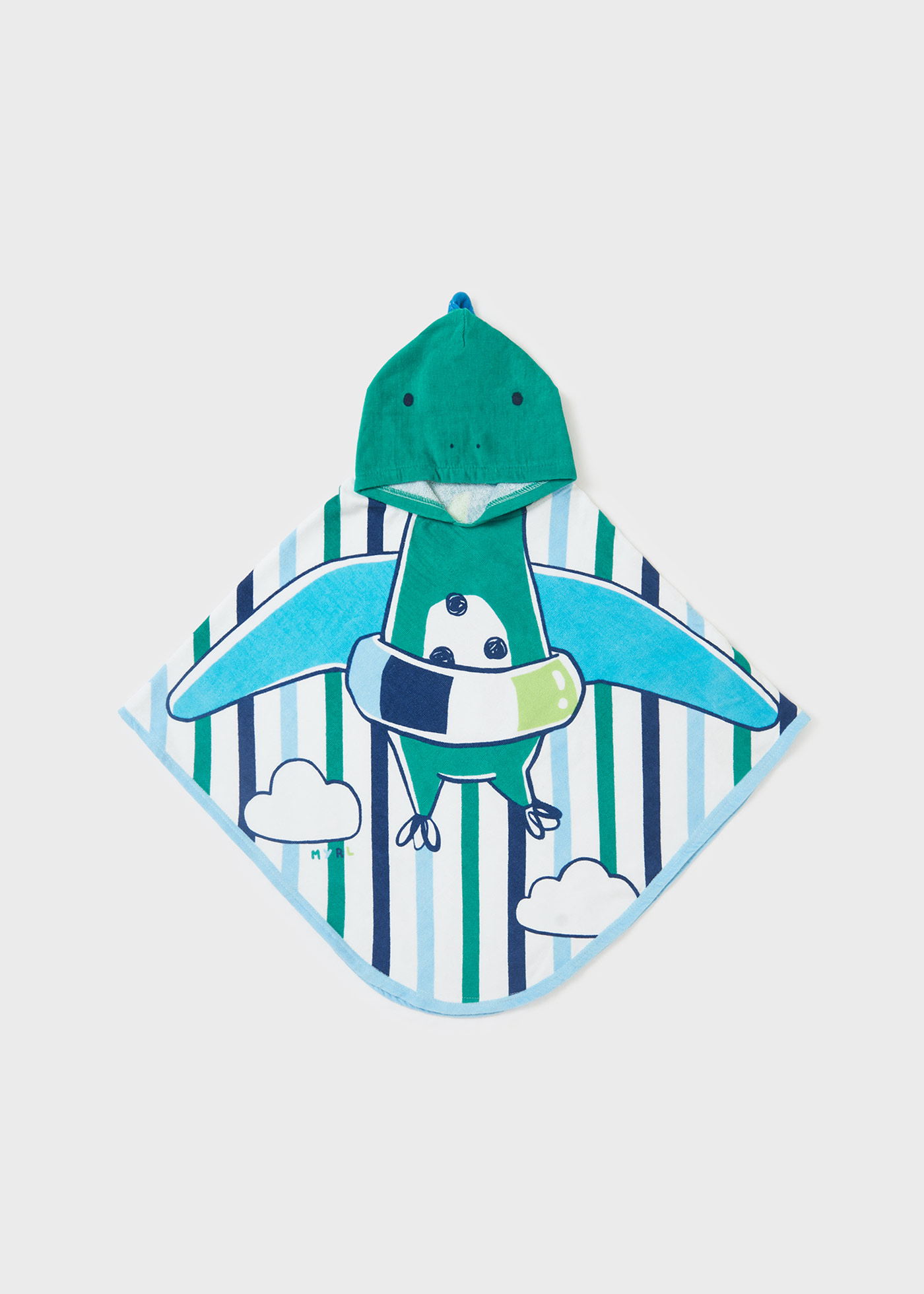 Poncho toalha com capuz em algodão sustentável para bebês