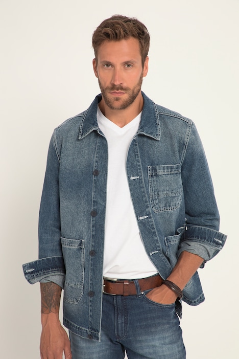 Jeansjacke, Workerstyle, große Taschen