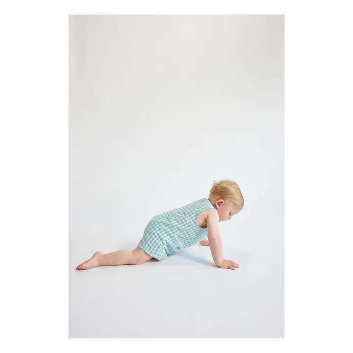 Bobo Choses Combishort Vichy Fourmi | Bleu