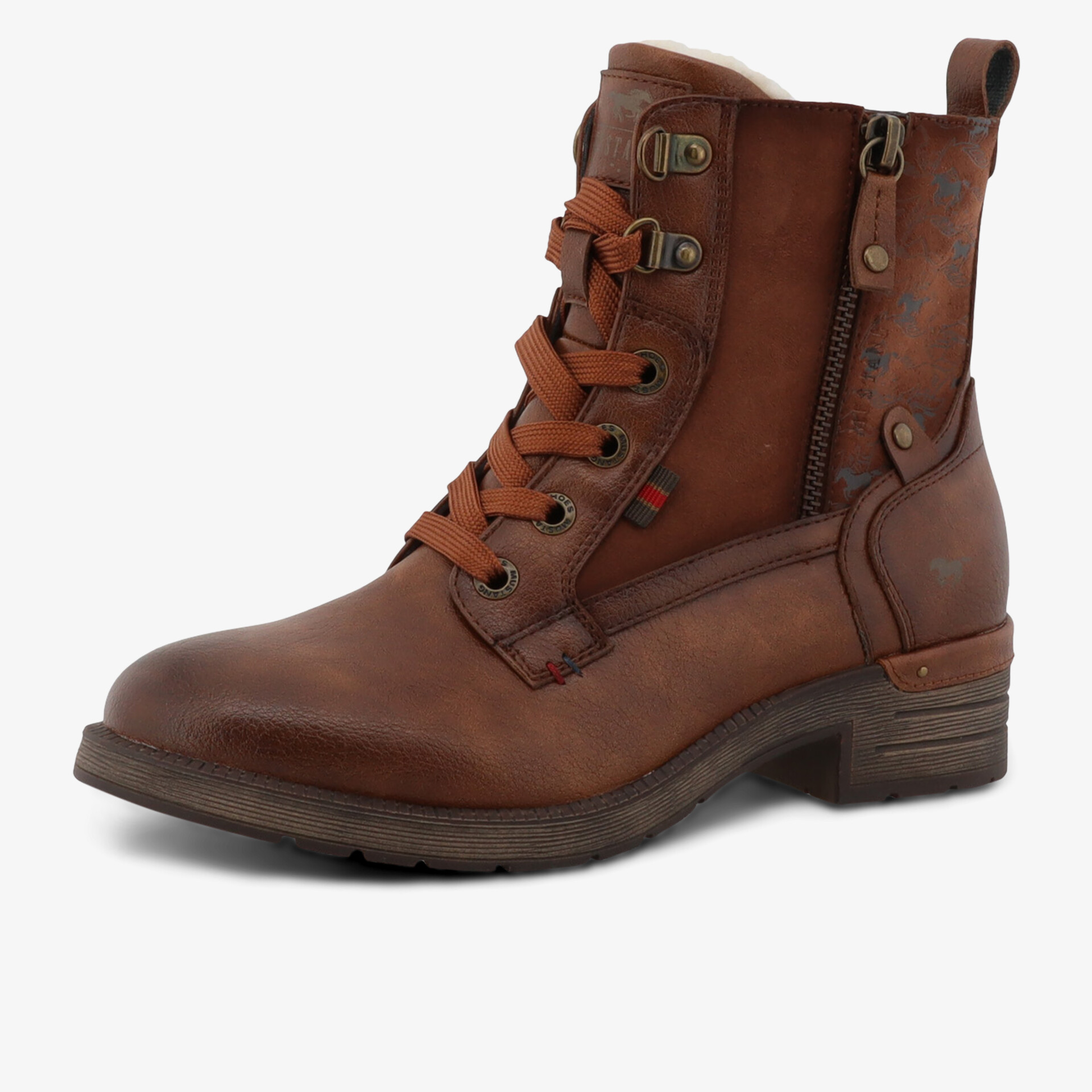 MUSTANG Damen Schnürstiefeletten braun