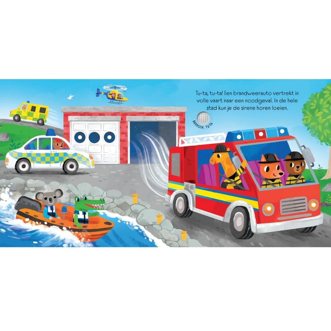 Uitg. usborne licht- en geluidboek hulpdiensten