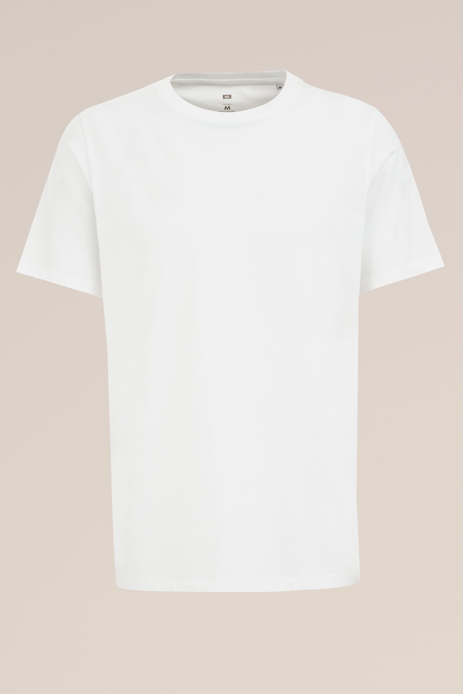 T-shirt van 100% katoen WE Fashion Wit