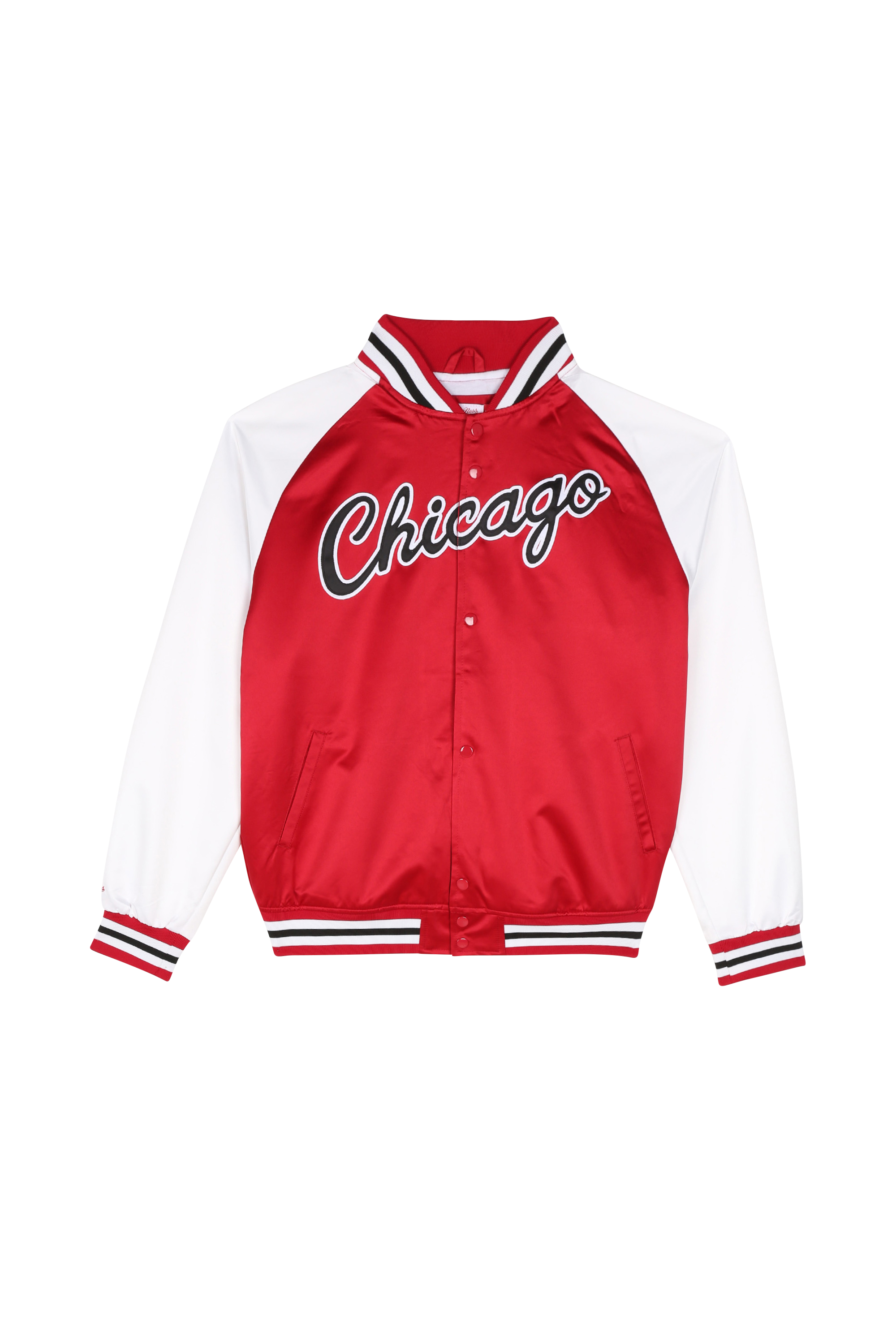 MITCHELL & NESS bomber PRIMETIME LIGHTWEIGHT SATIN Rouge