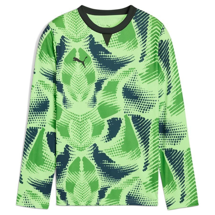 PUMA Maillot de Gardien teamTarget - Vert/Noir Enfant Manches Longues