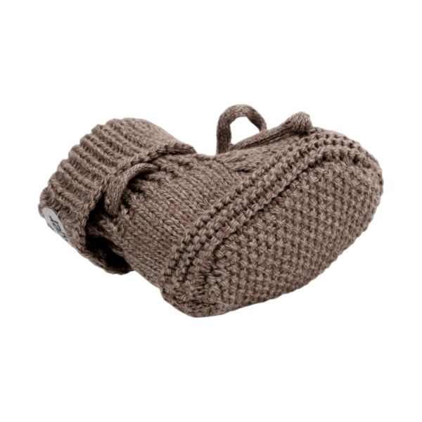 Lodger Slofjes Gebreid Met Kabel - 0-6 mnd - Buffalo