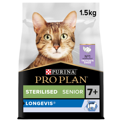 ProPlan Katzenfutter Senior 7+ Sterilised Longevis Truthahn