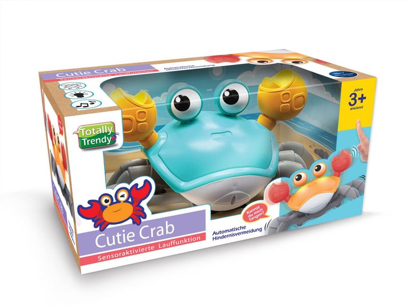 Totally Laufende Krabbe mit Sound & Sensor Niedliches Krabbelspielzeug mit Musik