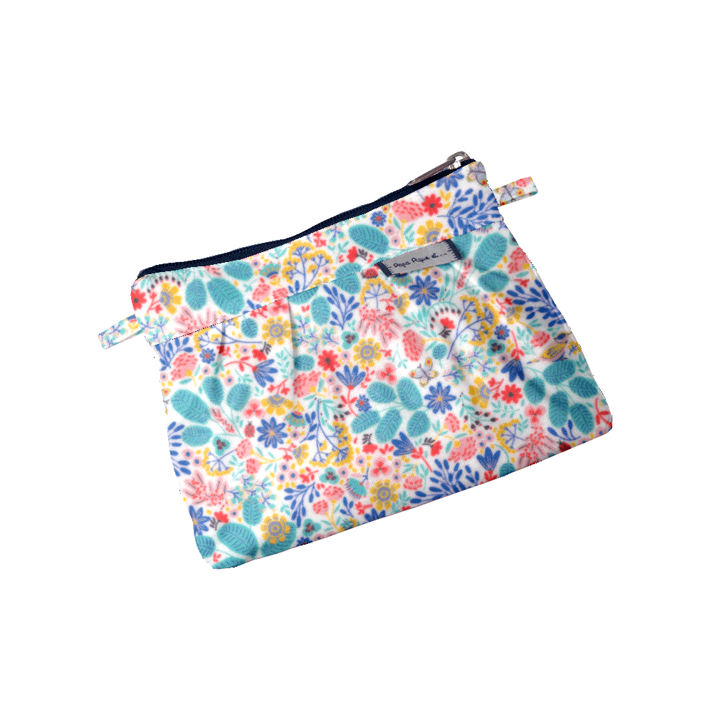 Mini Pochette Plissée Champêtre Bleuté