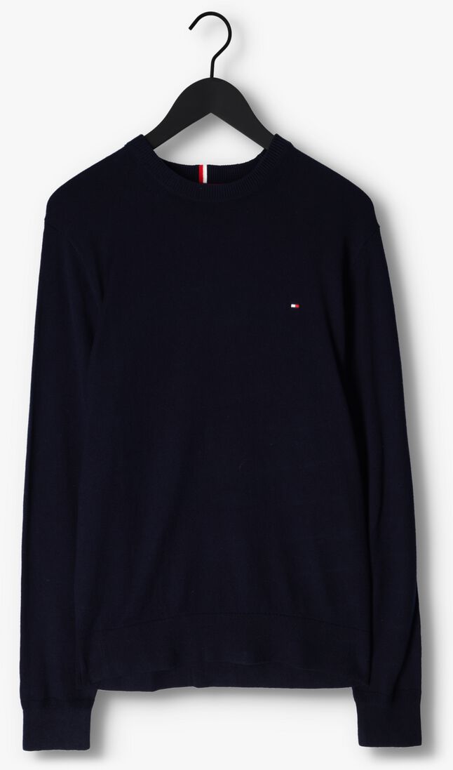 TOMMY HILFIGER donkerblauwe tommy hilfiger trui pima org ctn cashmere crew neck
