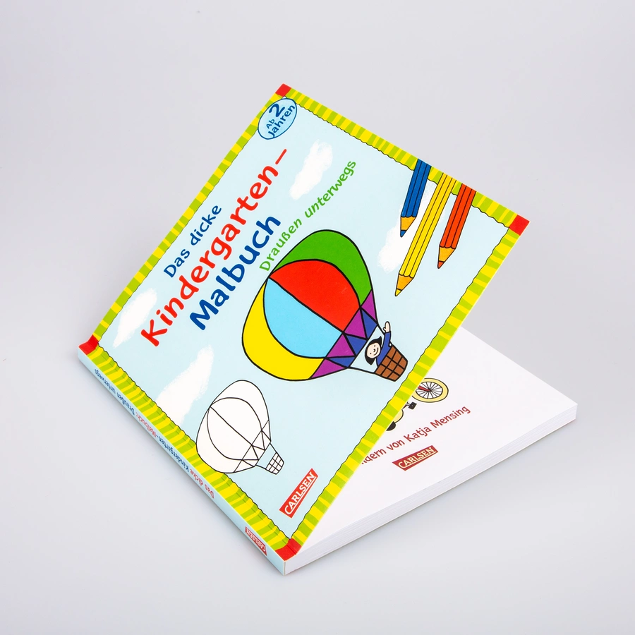 CARLSEN Das dicke Kindergarten-Malbuch: Draußen unterwegs