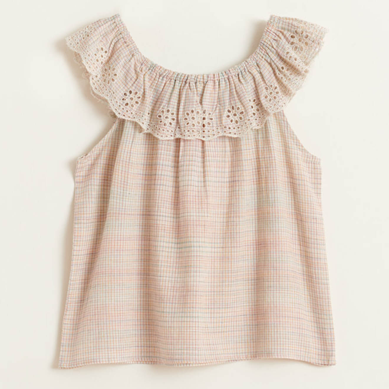 Bellerose Top en Coton Pupil à broderie anglaise multicolore