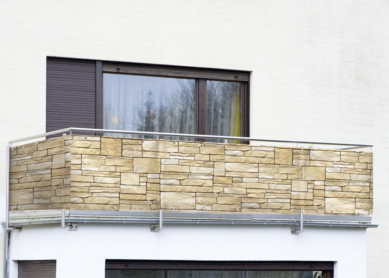 WENKO Sichtschutz - Mauer - 500x85 cm