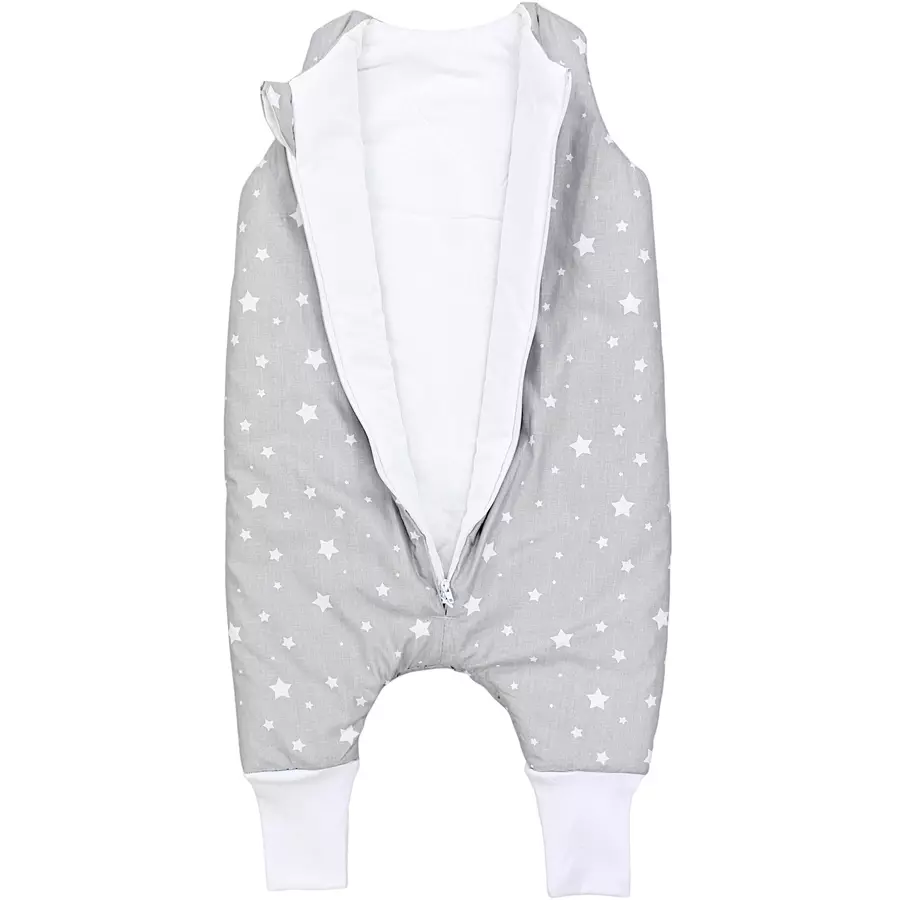 TupTam Baby Winter Schlafsack mit Beinen weißgrau