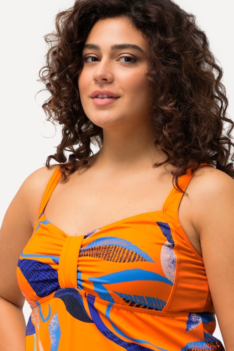 Badekleid, Blüten, Softcups, Zierband