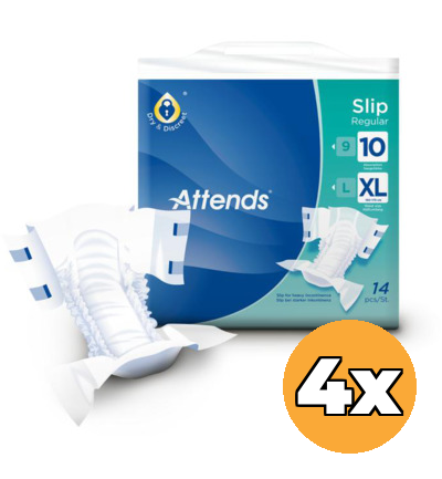 4x Attends Slip regular 10 maat XL (14 stuks)