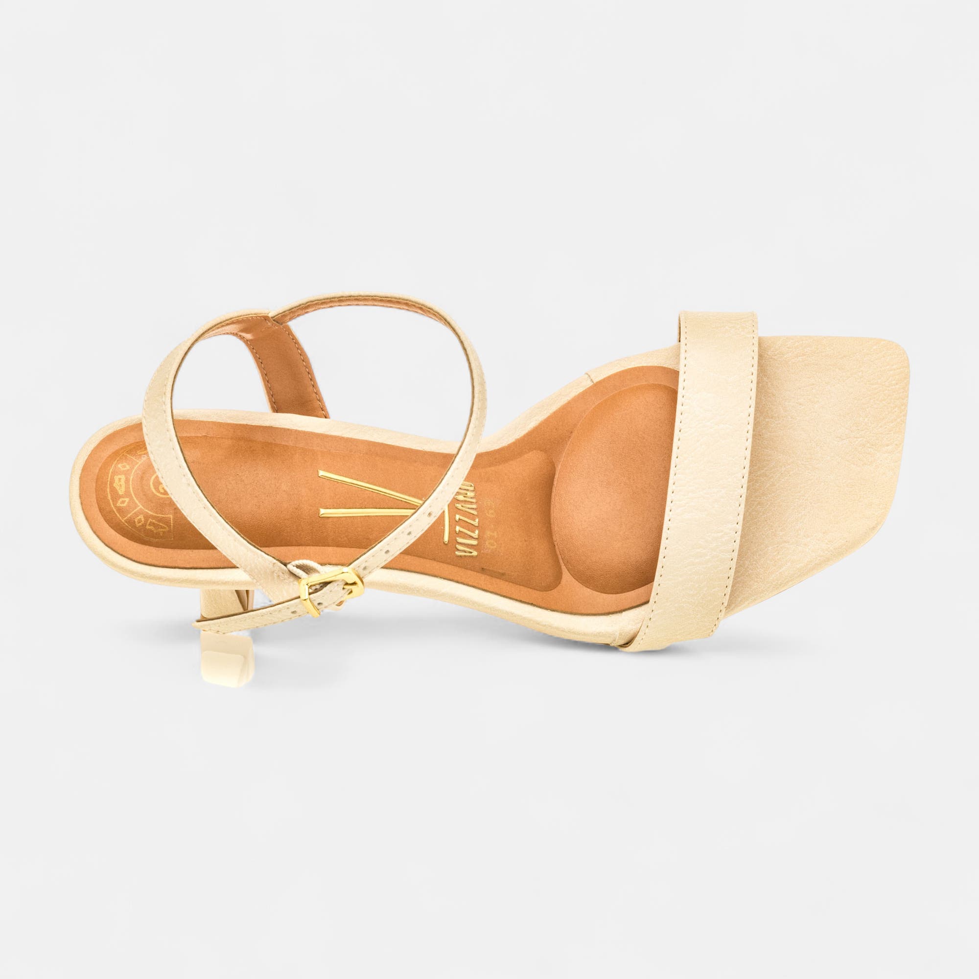 Nu-pieds à talon Femme beige