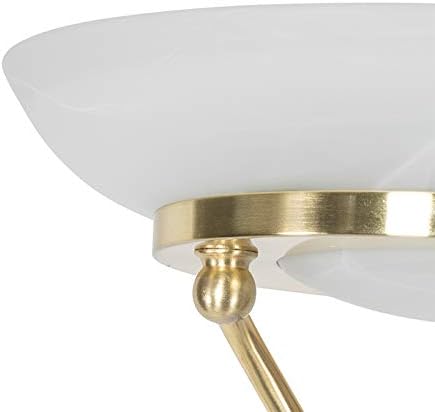 QAZQA - Modern Stehleuchte I Stehlampe I Standleuchte I Lampe I Leuchte Messing inkl. LED und Dimmer mit Leselampe - Empoli Dimmer I Dimmbar I Wohnzimmer I Schlafzimmer I Deckenfluter - Stahl Länglich
