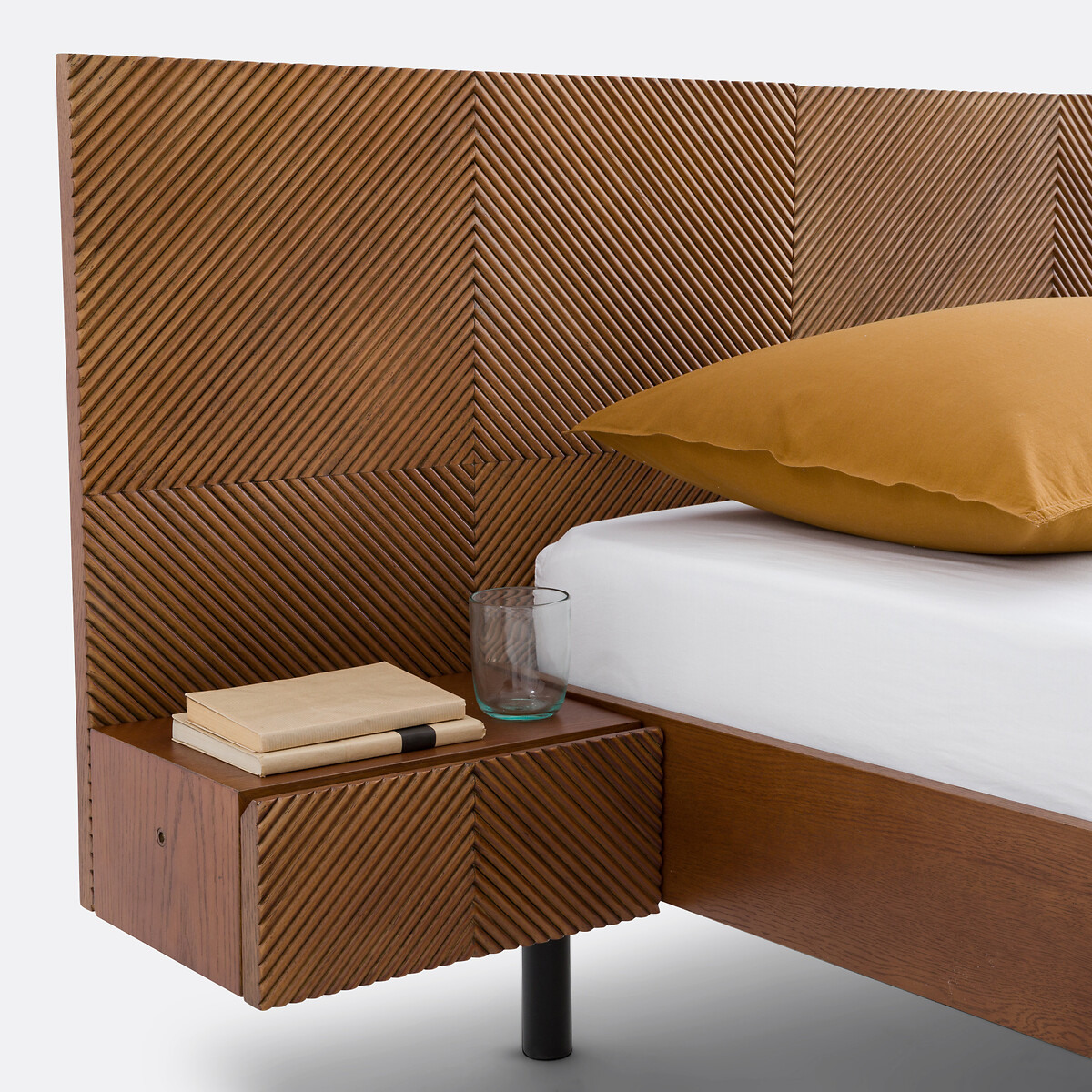 LA REDOUTE INTERIEURS<br>Cama com mesas de cabeceira e base embutidas, Jérem