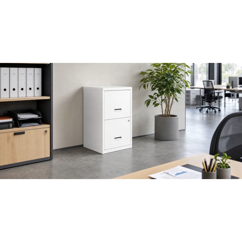 Classeur monobloc 2 tiroirs Budget