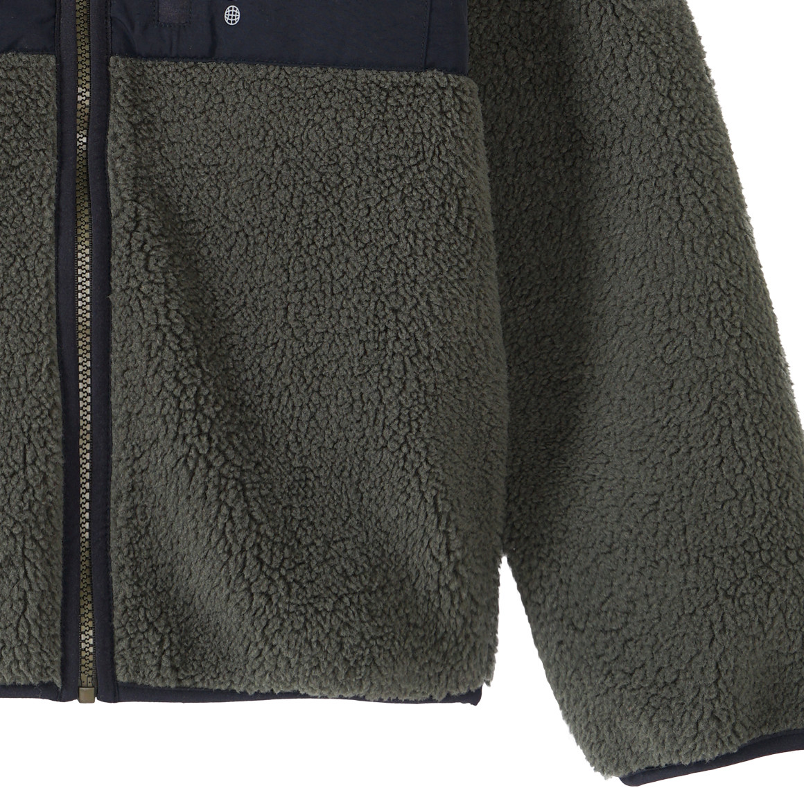 Yigga Jungen Fleecejacke mit Teddyplüsch tannengrün / dunkelblau