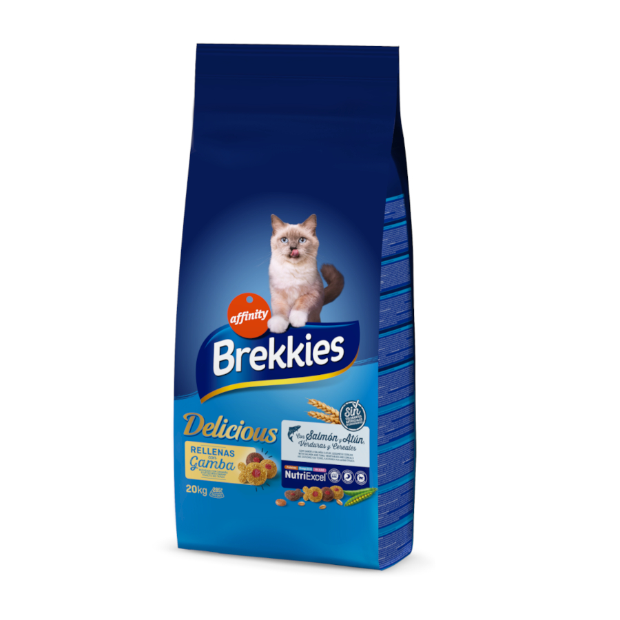 Affinity Brekkies Delicioso alimento para gatos com salmão e atum