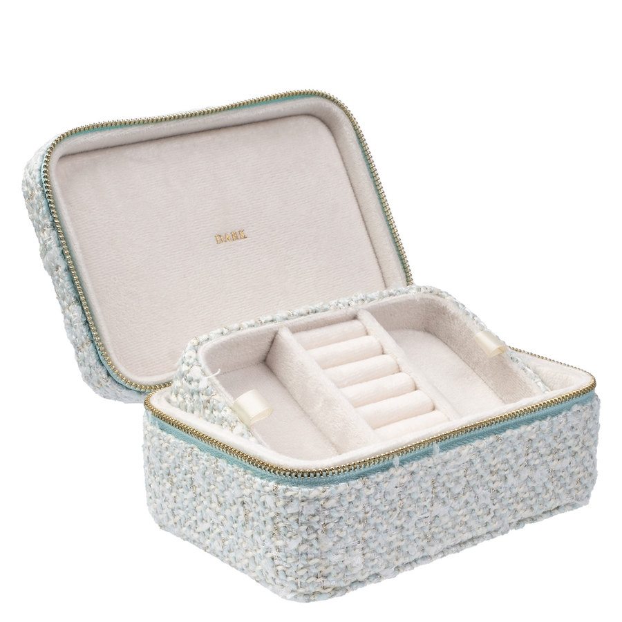 DARK Tweed Jewellery Box Teal
