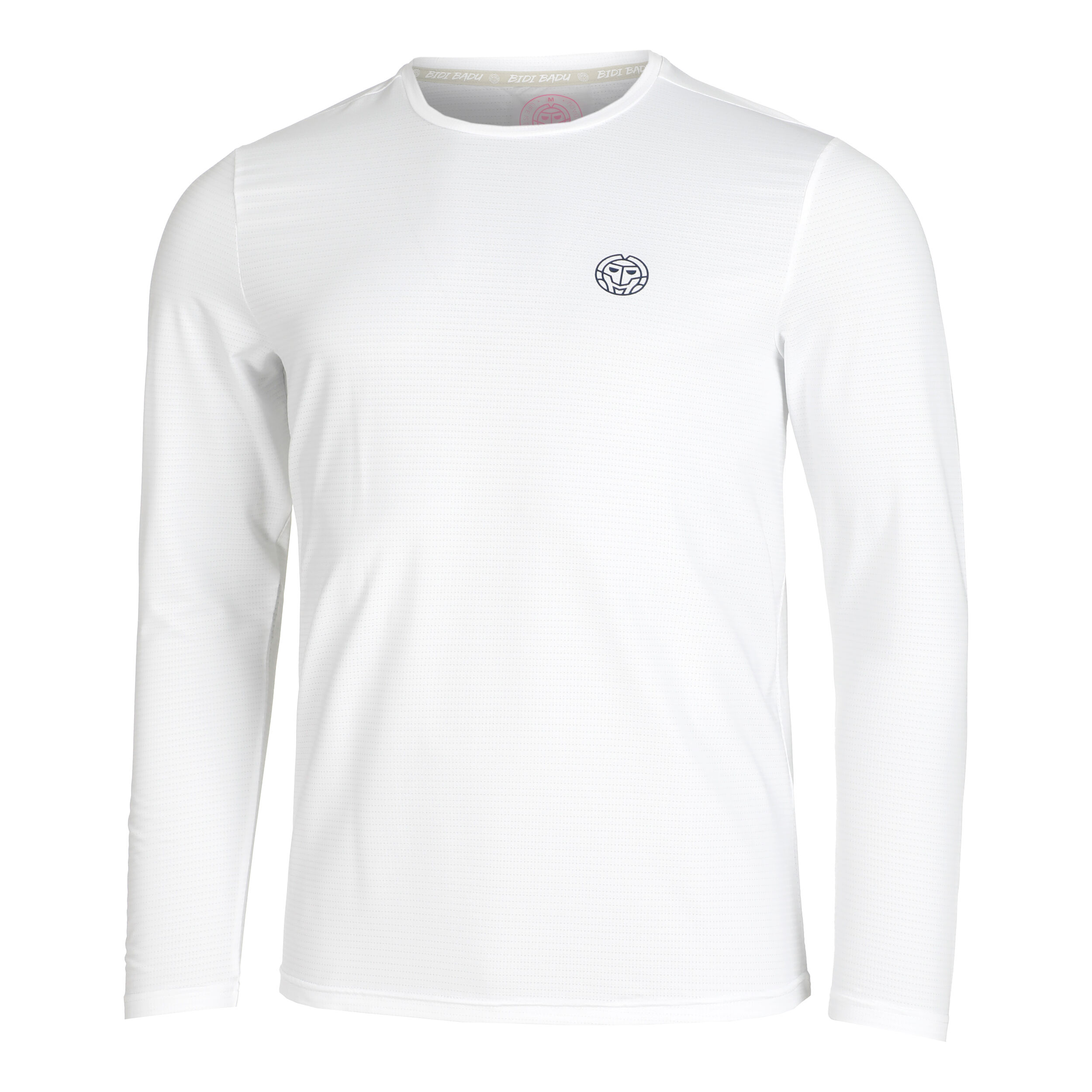 BIDI BADU Crew Roundneck Haut Manches Longues Hommes - Blanc