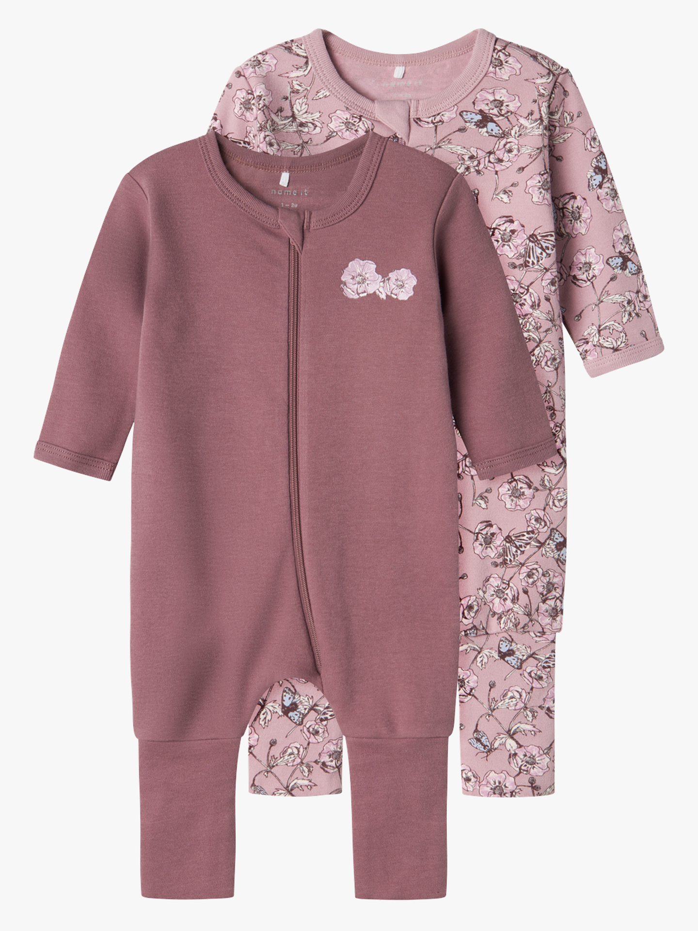 Nightsuit 2 Pack zip grape flower