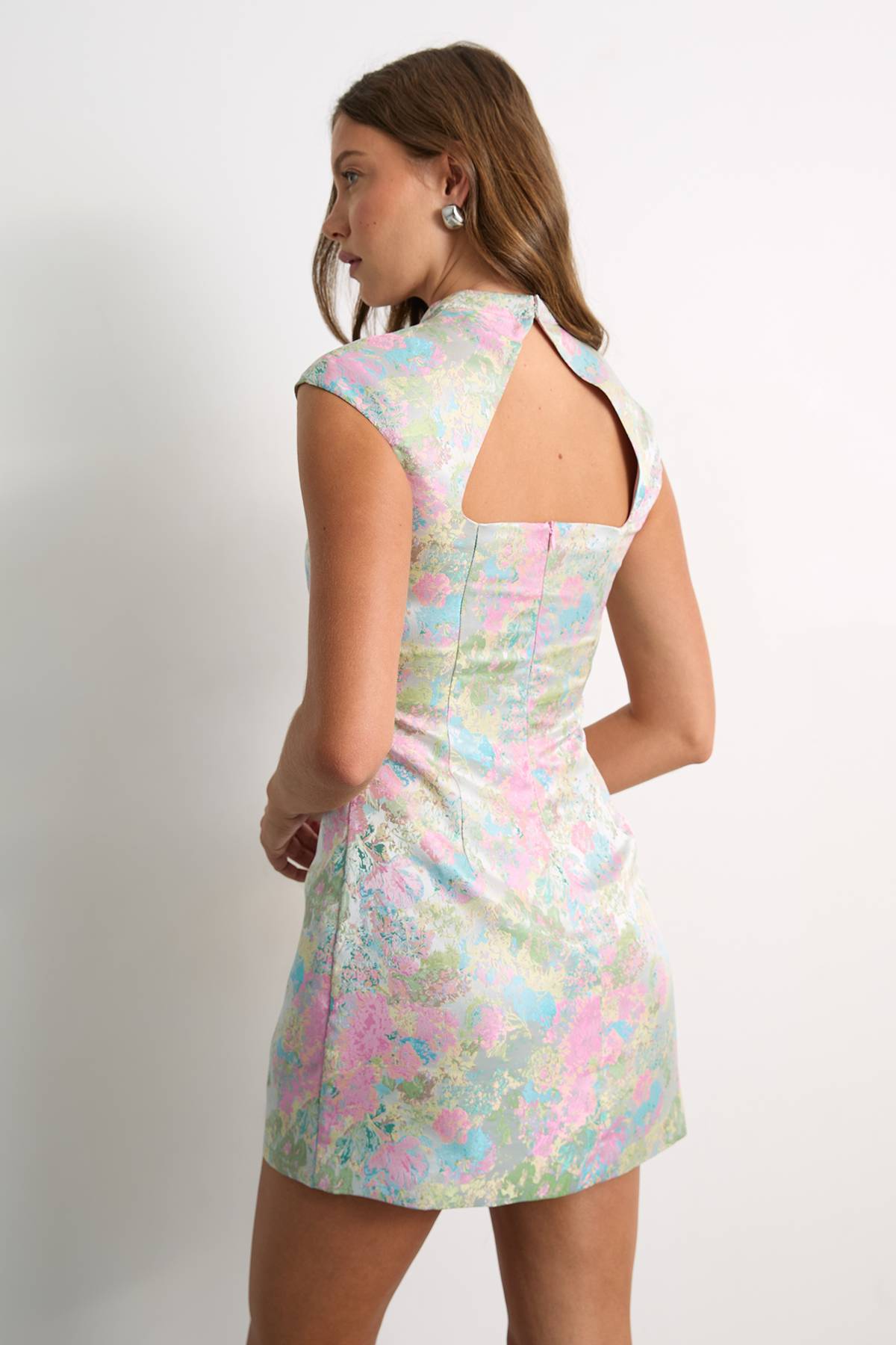 Warehouse Robe Courte En Jacquard