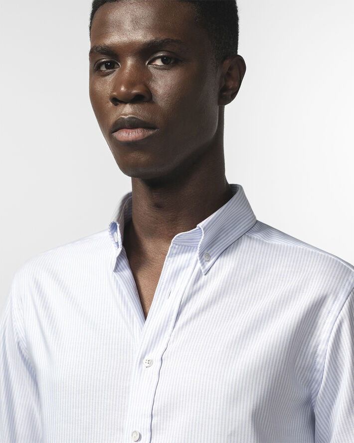 BARONS The Founder 4. 0 | Light blue stripe | Slim fit Light blue stripe