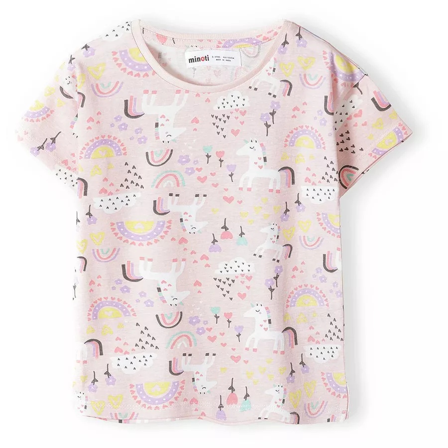 MINOTI 3er-Pack T-Shirts HellrosaWeiß