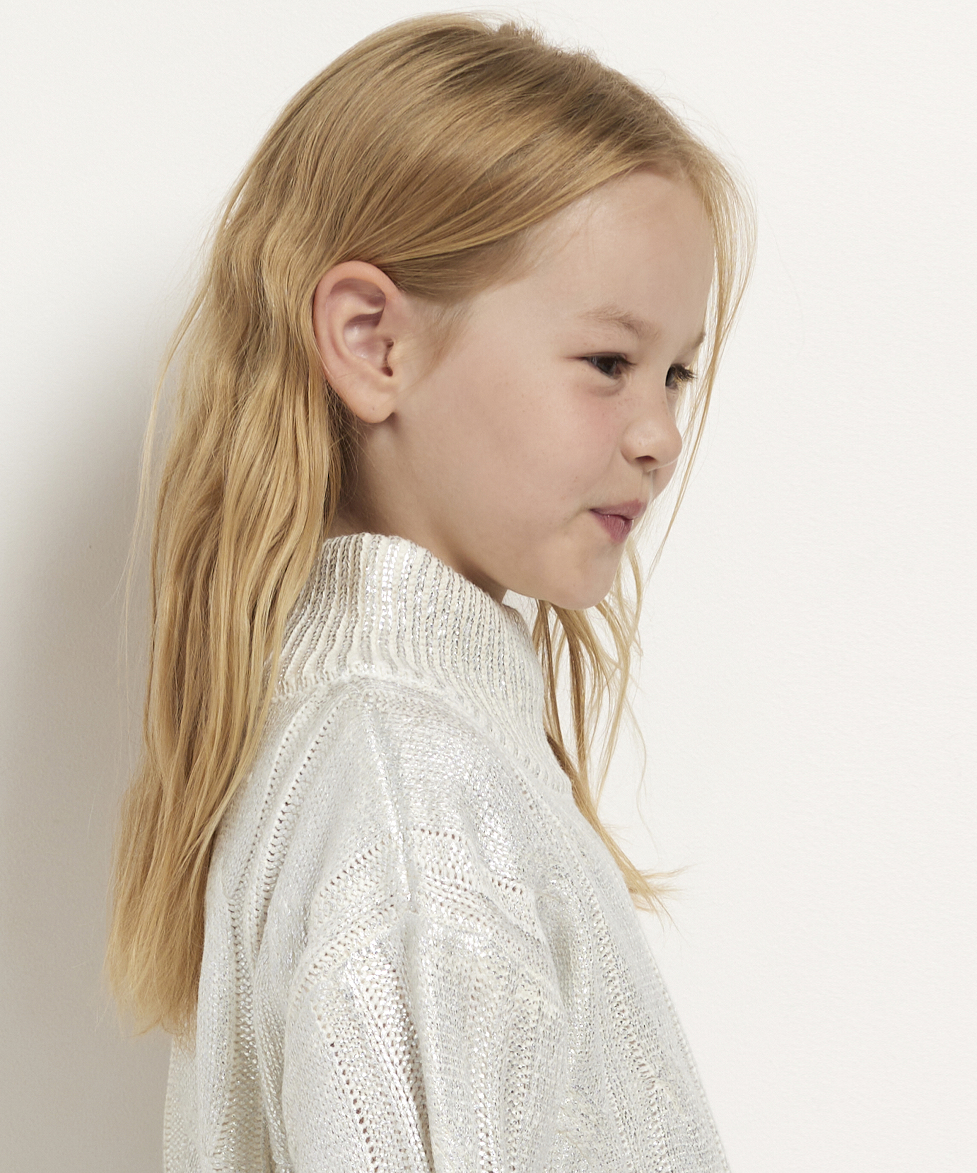 witte trui met glanscoating