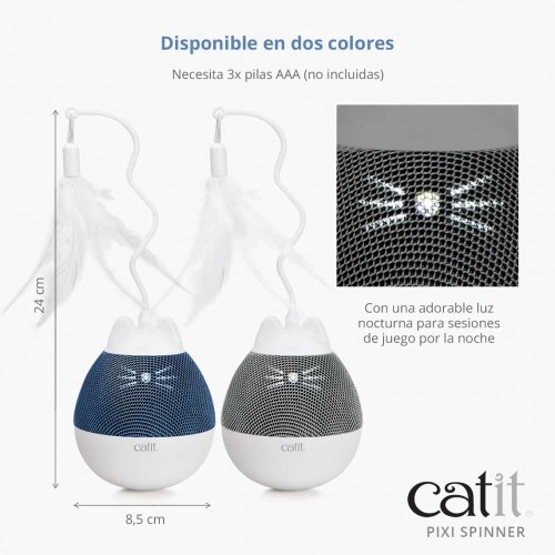Brinquedo giratório Cat it pixi com porta-petiscos azul para gatos