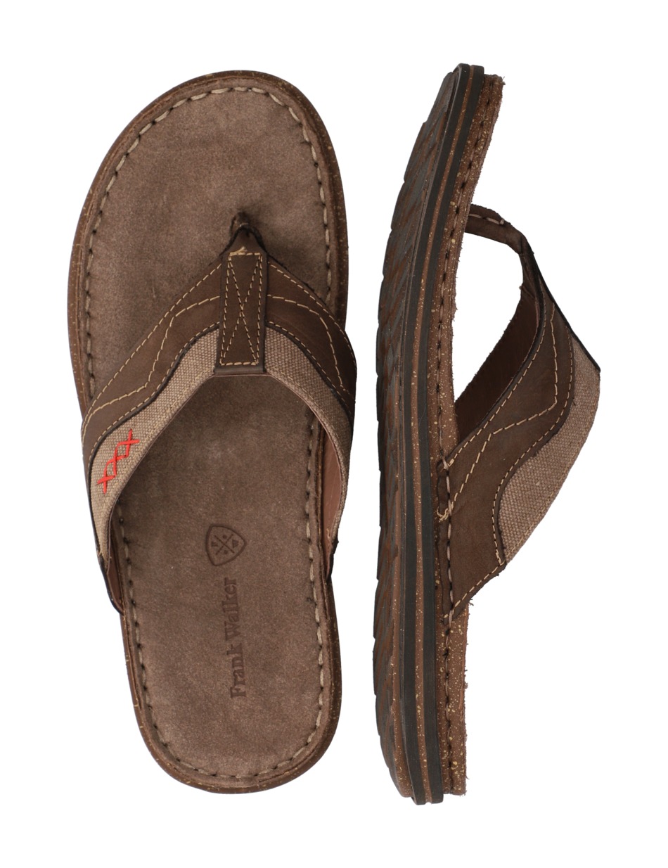 Lederkombination Pantoffel
