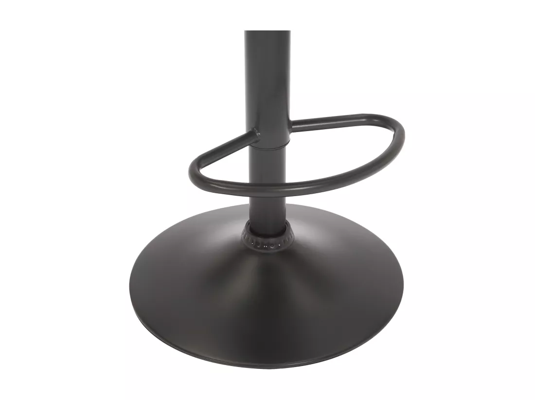 Lot de 2 Tabouret de bar - Velours & Métal noir mat - Noir - Jamie