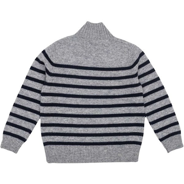 Oxford Stripe Opal Cashmere Strik Pullover