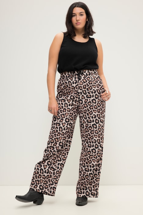 Hose, Wide Legs, HighWaist, Leoprint