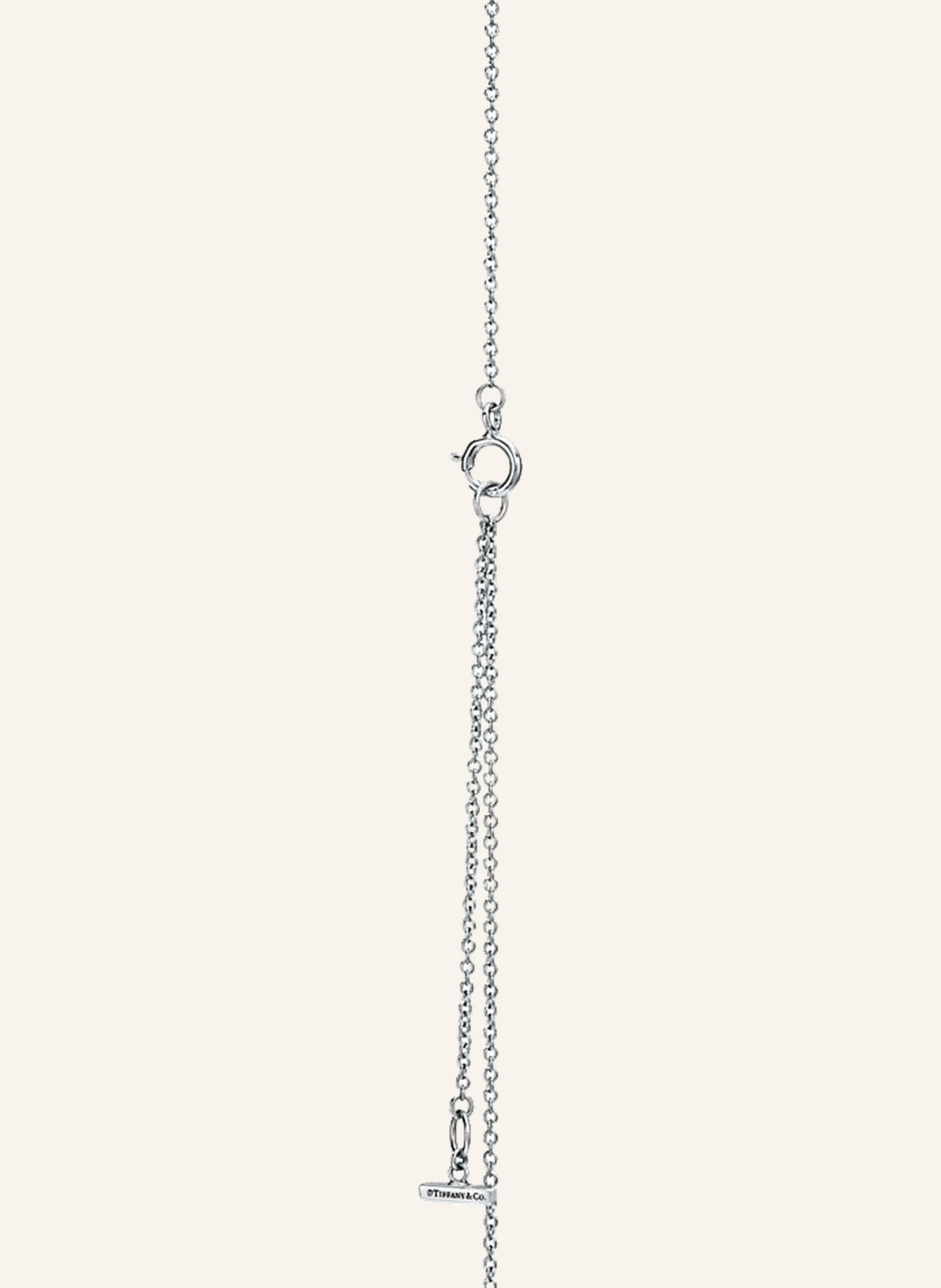 TIFFANY & Co. Tiffany T Circle HALSKETTE aus 18 Karat Weißgold mit Diamanten