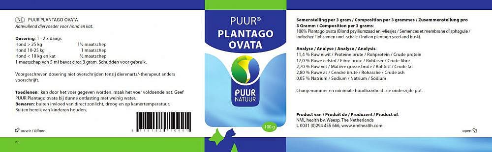 Puur Plantago Ovata 100 gram